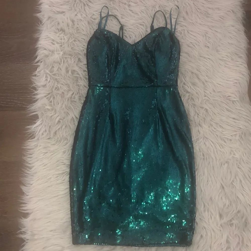 Vici dolls collection green sequin dress sz M new